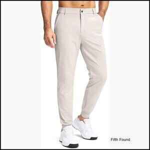Stretch Golf Joggers Slim Fit Sweatpants with 3 Pockets Belt Loops